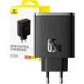 Baseus Wall charger OS-Cube Pro 2xUSB-C + USB 65W (black)