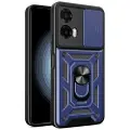 Mtp Products Motorola Moto G35 Roterende Ring Hybrid Cover med Kameraskjold - Blå