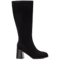 Xti Xtitil kvinder. 14342401-NEGRO Damestøvle 143424 sort (39), Læder, 5-8 cm, Lynlås, Casual