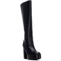 Xti Xtitil kvinder. 14217901-NEGRO Støvler 142179 sort -Høj hæl 10cm (40), 8-10, Lynlås, Casual