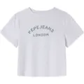 Pepe Jeans Pepe Jeanstil drenge. PG503126 Zoe T-shirt hvid (152cm), Casual, Bomuld, Korte ærmer, børnetøj