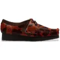 Clarks Clarkstil kvinder. 26183072 Brune Wallabee-sko med ko-tryk (40), Fast, Blonder, Casual, Dyreprint