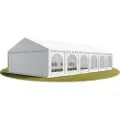 TOOLPORT 6x12m, Partytelt, PVC-teltdug, hvid, med bundramme