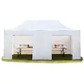 TOOLPORT 3x6m, aluminium, easy-up-pavillon, 4 sidedele, hvid