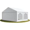 TOOLPORT 5x5m, Partytelt, PVC-teltdug, hvid, med bundramme