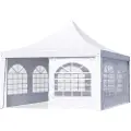 TOOLPORT 4x4 m, pagodetelt, PVC-presenning, hvid
