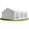 TOOLPORT 6x6m, Partytelt, PVC-teltdug, hvid, med bundramme