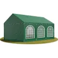 TOOLPORT 3x6m, Partytelt, PVC-teltdug, mørkegrøn, med bundramme
