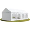 TOOLPORT 3x9m, Partytelt, PVC-teltdug, hvid, med bundramme