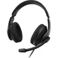 Hama HS-USB300 V2 On-Ear Office Headset med USB-stik - Svart