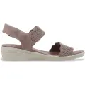 SKECHERS Skecherstil kvinder. 163165 Arya On The Rise taupe-sandaler (40), 3-5 cm, Velcro, Casual, Gråt