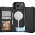 TechProtection iPhone 17 Pro Max Tech-Protect 2-i-1 pungetui - Magsafe-kompatibel - sort