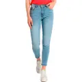 LOIS Jeans Lois Jeanstil kvinder. 201082611 Jeans med høj talje og skinny ankel - Medium talje, vasket håndklædeblå (28), Casual, Bomuld, Denim