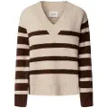Pepe Jeans Pepe Jeanstil kvinder. PL7000023 Cecil Stripe-jumper i beige (XL), Casual, Akryl