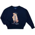 Ralph Lauren Polo Ralph Laurentil piger. 313979037001 Polo Bear marineblå trøje (8Años=130/134cm), Casual, Bomuld, børnetøj