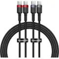 Baseus Cafule USB-C-kabel 100W 1m med Power Delivery - 2-pak