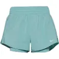 Nike Højtaljede Nike One-Dri-FIT-2-in-1-shorts (7,5 cm) til kvinder - grøn