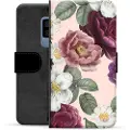 Mtp Products Samsung Galaxy S9+ Premium Flip Cover med Pung - Romantiske Blomster
