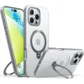 Torras Ostand Spin-etui til iPhone 16 Pro Max (grå)