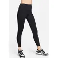 Nike One-leggings i 7/8-længde med høj talje og lommer til kvinder - sort
