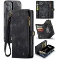 CASEME iPhone 16 Plus Caseme 008 2-i-1 Multifunktionel Pung - Sort
