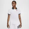 Nike NikeCourt Heritage-tennispolo til mænd - hvid