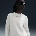 Nike Sportswear Phoenix Fleece-sweatshirt med rund hals til kvinder - hvid