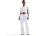 Nike Cropped NikeCourt Heritage-tennispolo med korte ærmer til kvinder - hvid