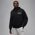 Jordan Oversized Jordan Brooklyn Fleece-hættetrøje med fuld lynlås til mænd - sort