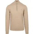 Gant Ganttil mænd. 87213 Beige trøje med halv lynlås (3XL), Casual, Bomuld, Lange ærmer
