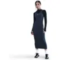 Nike Maskinstrikket, tætsiddende Nike Sportswear Chill-tanktopkjole med minirib til kvinder - blå
