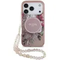 GUESS Iml Flowers Pearl Strap Magsafe Iphone 17 Pro Telefon Etui