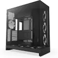 NZXT H9 Flow RGB+ (2025) - All Black - Controller incl - Kabinet - Miditower - Sort