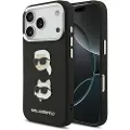 Karl Lagerfeld Fw Grained Karl & Choupette Heads Pins & Logo Iphone 17 Pro Telefon Etui