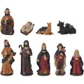Wellhome Sæt Med Julekrybbefigurer I Forskellige Størrelser 9 Stykker