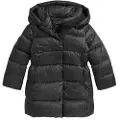 Ralph Lauren Polo Ralph Laurentil piger. 312970094001 Lang blå dunjakke med hætte (7años=124/134cm), Casual, Bæredygtig, Genanvendt nylon, børnetøj