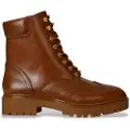 Ralph Lauren Lauren Ralph Laurentil kvinder. 802977885001 Brune Allyson ankelstøvler i læder (35), Fast, Blonder, Lynlås, Casual