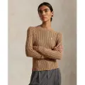 Ralph Lauren Polo Ralph Laurentil kvinder. 211971795002 Brun trøje med knuder (XS), Casual, Bomuld