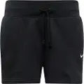 Nike Sportswear Phoenix Fleece-shorts med løst design og høj talje til kvinder (plus size) - sort