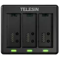 Telesin batterioplader til GoPro Hero 13 med tre kanaler