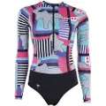 iON Dame Langærmet Rashguard Med Halv Lynlås
