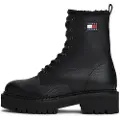 Tommy Hilfiger Tommy Jeanstil kvinder. EN0EN02906 Urban ankelstøvler i læder, sort (42), 1-3 cm, Lynlås, Casual