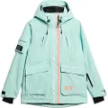 Superdry Superdrytil kvinder. WS110165A Skijakke Ultimate Rescue turkis (S), Sport, Sne, Genanvendt polister, Bæredygtig