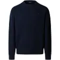 Hackett London Hackett Londontil mænd. HM7000075 Ensfarvet uldtrøje navy (M), Casual, Bomuld, Blå