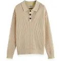 Scotch & soda Waffle Stitch Dropped Polo Med Lange ærmer