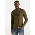LOIS Jeans Lois Jeanstil mænd. 158363494 Hugo Teo grøn T-shirt (XXL), Casual, Bomuld, Lange ærmer