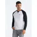 LOIS Jeans Lois Jeanstil mænd. 158343475 Alexe Tesnim T-shirt hvid (XS), Casual, Bomuld, Lange ærmer