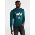 LOIS Jeans Lois Jeanstil mænd. 158323468 Bayley T-shirt grøn (XL), Casual, Bomuld, Lange ærmer