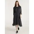 LOIS Jeans Lois Jeanstil kvinder. 448612874 Kili Leo kjole sort (L), Casual, Polyester, Lange ærmer