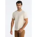 LOIS Jeans Lois Jeanstil mænd. 157683887 Wiston Riley beige T-shirt (M), Casual, Bomuld, Korte ærmer